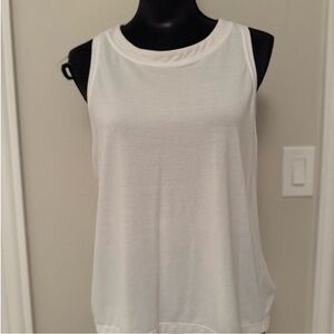 Athleta Women’s Athletic White Sleeveless Crewneck Tank Top L